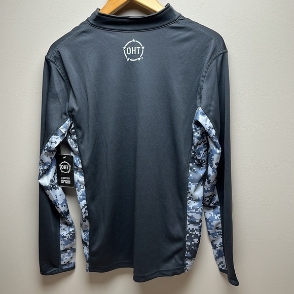 Charcoal Georgia Tech Yellow Jackets OHT Digi Camo Quarter-Zip Jacket Mens Small - Picture 8 of 8